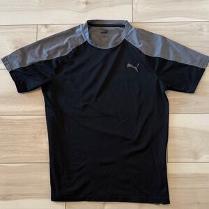 Puma Black and Gray Sports Tee
